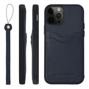 HANATORA iPhone12 12Pro �P�[�X �{�v �ϏՌ� �o���p�[�^ �X�}�z�P�[�X �X�}�z �X�g���b�v �t�� �V�������N���U�[ �M�t�g �l�C�r�[ CPGGZ-12Pro-Navy