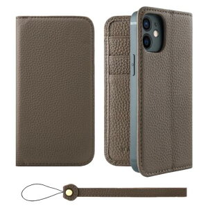 HANATORA iPhone12mini P[X 蒠^ {v X}zP[X X}z X^h Xgbv t VNJ[tU[ Mtg xgȂ }OlbgȂ g[v H0XA-12mini-Taupe