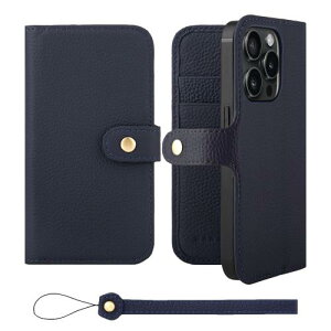 HANATORA iPhone15Pro �P�[�X �蒠�^ �{�v �X�}�z�P�[�X �X�}�z �X�^���h �X�g���b�v �t�� �V�������N�J�[�t���U�[ �M�t�g �x���g���� �}�O�l�b�g�Ȃ� �l�C�r�[ H0XB-15Pro-Navy