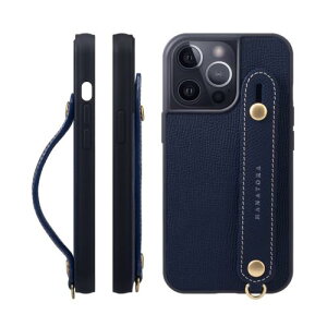 HANATORA iPhone15Pro �P�[�X �{�v �ϏՌ� �w�ʃx���g �X�}�z�P�[�X �X�}�z �X�^���h�@�\ �l�b�N �X�g���b�v �t�� �G���{�X���U�[ �M�t�g �}�O�l�b�g�Ȃ� �l�C�r�[ NGH-15Pro-Navy