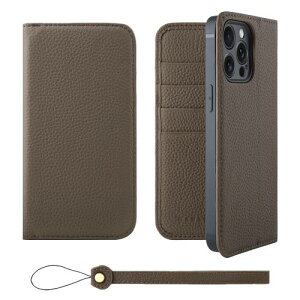 HANATORA iPhone15ProMax �P�[�X �蒠�^ �{�v �X�}�z�P�[�X �X�}�z �X�^���h �X�g���b�v �t�� �V�������N�J�[�t���U�[ �M�t�g �x���g�Ȃ� �}�O�l�b�g�Ȃ� �g�[�v H0XA-15ProMax-Taupe