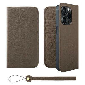 HANATORA iPhone15Pro �P�[�X �蒠�^ �{�v �X�}�z�P�[�X �X�}�z �X�^���h �X�g���b�v �t�� �V�������N�J�[�t���U�[ �M�t�g �x���g�Ȃ� �}�O�l�b�g�Ȃ� �g�[�v H0XA-15Pro-Taupe