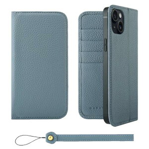 HANATORA iPhone15Plus �P�[�X �蒠�^ �{�v �X�}�z�P�[�X �X�}�z �X�^���h �X�g���b�v �t�� �V�������N�J�[�t���U�[ �M�t�g �x���g�Ȃ� �}�O�l�b�g�Ȃ� �u���[�O���[ H0XA-15Plus-BlueGray