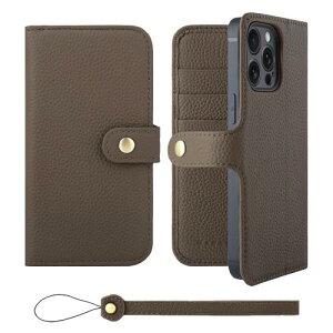 HANATORA iPhone15ProMax �P�[�X �蒠�^ �{�v �X�}�z�P�[�X �X�}�z �X�^���h �X�g���b�v �t�� �V�������N�J�[�t���U�[ �M�t�g �x���g���� �}�O�l�b�g�Ȃ� �g�[�v H0XB-15ProMax-Taupe