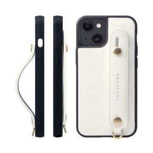 HANATORA iPhone13mini �P�[�X �{�v �ϏՌ� �w�ʃx���g �X�}�z�P�[�X �X�}�z �X�^���h�@�\ �l�b�N �X�g���b�v �t�� �G���{�X���U�[ �M�t�g �}�O�l�b�g�Ȃ� �z���C�g NGH-13Mini-White