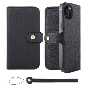 HANATORA iPhone15Plus �P�[�X �蒠�^ �{�v �X�}�z�P�[�X �X�}�z �X�^���h �X�g���b�v �t�� �V�������N�J�[�t���U�[ �M�t�g �x���g���� �}�O�l�b�g�Ȃ� �u���b�N H0XB-15Plus-Black
