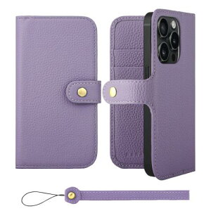 HANATORA iPhone15Pro �P�[�X �蒠�^ �{�v �X�}�z�P�[�X �X�}�z �X�^���h �X�g���b�v �t�� �V�������N�J�[�t���U�[ �M�t�g �x���g���� �}�O�l�b�g�Ȃ� �p�[�v�� H0XB-15Pro-Purple