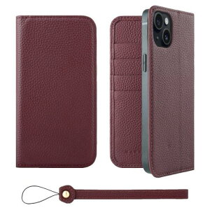 HANATORA iPhone15Plus �P�[�X �蒠�^ �{�v �X�}�z�P�[�X �X�}�z �X�^���h �X�g���b�v �t�� �V�������N�J�[�t���U�[ �M�t�g �x���g�Ȃ� �}�O�l�b�g�Ȃ� ���C�� H0XA-15Plus-Wine