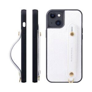 HANATORA iPhone15Plus �P�[�X �{�v �ϏՌ� �w�ʃx���g �X�}�z�P�[�X �X�}�z �X�^���h�@�\ �l�b�N �X�g���b�v �t�� �G���{�X���U�[ �M�t�g �}�O�l�b�g�Ȃ� �z���C�g NGH-15Plus-White