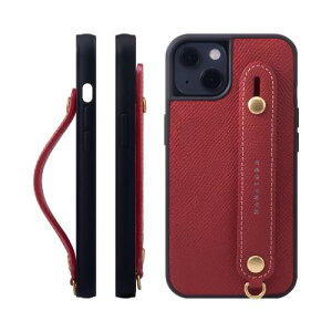 HANATORA iPhone15 �P�[�X �{�v �ϏՌ� �w�ʃx���g �X�}�z�P�[�X �X�}�z �X�^���h�@�\ �l�b�N �X�g���b�v �t�� �G���{�X���U�[ �M�t�g �}�O�l�b�g�Ȃ� ���b�h NGH-15-Red