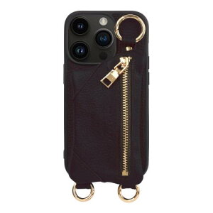 [HANATORA] iPhone 15Pro �P�[�X �V�����_�[ �{�v �t�@�X�i�[ �X�}�z�V�����_�[ �J�o�[ �J�[�h ���[ ���K���� �I�[�o�W�[�� BPCJP-15Pro-Aubergine