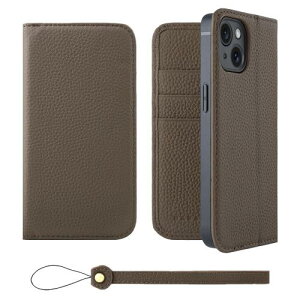 HANATORA iPhone15 �P�[�X �蒠�^ �{�v �X�}�z�P�[�X �X�}�z �X�^���h �X�g���b�v �t�� �V�������N�J�[�t���U�[ �M�t�g �x���g�Ȃ� �}�O�l�b�g�Ȃ� �g�[�v H0XA-15-Taupe