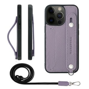 HANATORA iPhone13Pro �P�[�X �{�v �ϏՌ� �w�ʃx���g �X�g���b�v�����O �X�}�z�P�[�X �X�}�z �X�^���h�@�\ �l�b�N�X�g���b�v �t�� �J�[�h�|�P�b�g �V�������N���U�[ �M�t�g �p�[�v�� CGHGZ-13Pro-Purpl