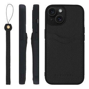 HANATORA iPhone15 �P�[�X �{�v �ϏՌ� �o���p�[�^ �X�}�z�P�[�X �X�}�z �X�g���b�v �t�� �V�������N���U�[ �M�t�g �u���b�N CPGGZ-15-Black