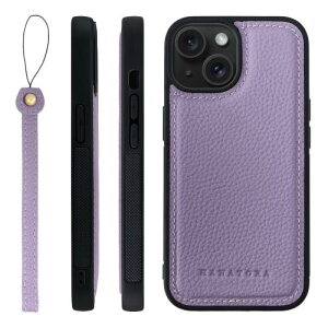 HANATORA iPhone15 �P�[�X �{�v �ϏՌ� �o���p�[�^ �X�}�z�P�[�X �X�}�z �X�g���b�v �t�� �V�������N���U�[ �M�t�g �p�[�v�� SPGGZ-15-Purple