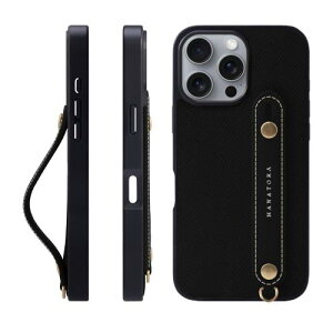 HANATORA iPhone16ProMax �P�[�X �{�v �ϏՌ� �w�ʃx���g �X�}�z�P�[�X �X�}�z �X�^���h�@�\ �l�b�N �X�g���b�v �t�� �G���{�X���U�[ �M�t�g �}�O�l�b�g�Ȃ� �u���b�N NGH-16ProMax-Black