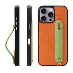 HANATORA iPhone16ProMax �P�[�X �{�v �ϏՌ� �w�ʃx���g �X�}�z�P�[�X �X�}�z �X�^���h�@�\ �l�b�N �X�g���b�v �t�� �G���{�X���U�[ �M�t�g �}�O�l�b�g�Ȃ� �I�����W+�O���[�� NGH-16ProMax-Orange-GN