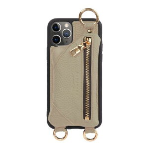 [HANATORA] iPhone 11Pro �P�[�X �V�����_�[ �{�v �t�@�X�i�[ �X�}�z�V�����_�[ �J�o�[ �J�[�h ���[ ���K���� �x�[�W�� BPCJP-11Pro-Beige