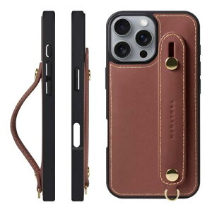 HANATORA iPhone16ProMax �P�[�X �{�v �ϏՌ� �w�ʃx���g �X�g���b�v�����O �X�}�z�P�[�X �X�}�z �X�^���h�@�\ �R�[�h�z���_�[ �K���X�t�B���� �t�� �I�C���h���U�[ �M�t�g �`���R GH-16ProMax-Choco-m