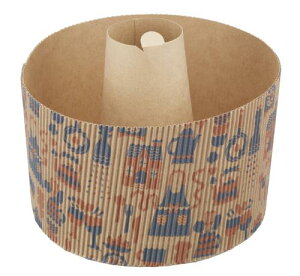 貝印 KAI 紙製 焼型 シフォン ケーキ型 17cm 2枚入 北欧 キッチン 柄 使い捨て 製菓 お菓子作り プレゼント用 包装 KAI KITCHEN 日本製 DL7226