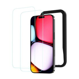 NIMASO ガラスフィルム iPhone 16 pro 用 強化ガラス 保護フィルム 黒縁なし ガイド枠付き 指紋防止 高透過率 衝撃吸収 2枚セット アイフォン16 プロ（6.3インチ）対応 DSP24I1530