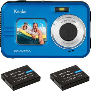 �P���R�[(Kenko) �h���R���p�N�g�J���� KC-WP06 ST �o�b�e���[2�Z�b�g IP58�h�o�h�����\ �L�p25.5mm �t�����g���j�^�[���� 2.7K����B�e �u���[ 163566