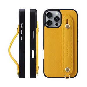 HANATORA iPhone16Pro �P�[�X �{�v �ϏՌ� �w�ʃx���g �X�g���b�v�����O �X�}�z�P�[�X �X�}�z �X�^���h�@�\ �K���X�t�B���� �t�� �T�t�B�A�[�m ���U�[ �M�t�g �}�O�l�b�g�Ȃ� �C�G���[ XGH-16Pro-Yellow