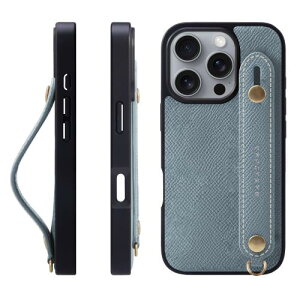 HANATORA iPhone16Pro �P�[�X �{�v �ϏՌ� �w�ʃx���g �X�}�z�P�[�X �X�}�z �X�^���h�@�\ �l�b�N �X�g���b�v �t�� �G���{�X���U�[ �M�t�g �}�O�l�b�g�Ȃ� �u���[ ���� NGH-16Pro-Bluelin