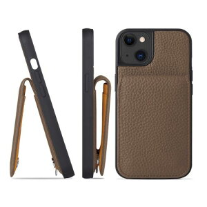 HANATORA iPhone15 �P�[�X �o���p�[�^ �{�v �X�}�z�P�[�X �X�}�z �J�[�h�|�P�b�g �X�^���h �V�����_�[�X�g���b�v �t�� �V�������N�J�[�t���U�[ �M�t�g �g�[�v SCPG-15-Taupe