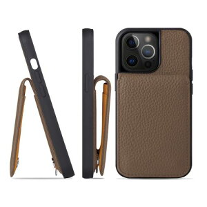 HANATORA iPhone15Pro �P�[�X �o���p�[�^ �{�v �X�}�z�P�[�X �X�}�z �J�[�h�|�P�b�g �X�^���h �V�����_�[�X�g���b�v �t�� �V�������N�J�[�t���U�[ �M�t�g �g�[�v SCPG-15Pro-Taupe