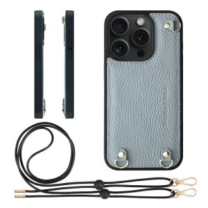 HANATORA iPhone15Pro �P�[�X MagSafe �Ή� �{�v �ϏՌ� �o���p�[�^ �X�}�z�P�[�X �X�}�z �L�[�����O�t�� �V�����_�[�X�g���b�v�t�� �V�������N���U�[ �M�t�g �}�O�Z�[�t�Ή� �u���[�O���[ D3GZ-15Pro-Bl