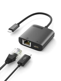Lemorele スマホ用 USB C LAN 充電対応 TYPE-C 有線LANアダプター + 電源供給 Ethernet 有線 2in1 イーサネット高速転送 USB Type C to RJ45 ギガビット アダプタ 100W PD 急速充電 転送速度最大 1000Mbps 対応 1Gbps対応 Windows/mac OS/Android/iOS/Linux/ChromeOS対応