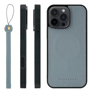 HANATORA iPhone16ProMax �P�[�X ���͋��� MagSafe �Ή� �{�v �ϏՌ� �o���p�[�^ �X�}�z�P�[�X �X�}�z �X�g���b�v �t�� �V�������N���U�[ �M�t�g �}�O�Z�[�t�Ή� �u���[�O���[ UMSGZ-16ProMax-BlueGray