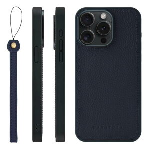 HANATORA iPhone15ProMax �P�[�X ���͋��� MagSafe �Ή� �{�v �ϏՌ� �o���p�[�^ �X�}�z�P�[�X �X�}�z �X�g���b�v �t�� �V�������N���U�[ �M�t�g �}�O�Z�[�t�Ή� �l�C�r�[ UMSGZ-15ProMax-Navy