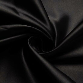 東レ シルック サテン 生地 約122cm×1mカット Col.BK ブラック T880-1