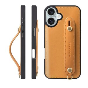 HANATORA iPhone16Plus �P�[�X �{�v �ϏՌ� �w�ʃx���g �X�g���b�v�����O �X�}�z�P�[�X �X�}�z �X�^���h�@�\ �R�[�h�z���_�[ �K���X�t�B���� �t�� �I�C���h���U�[ �M�t�g �i�`������ GH-16Plus-Natural-m