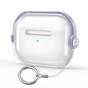 HEIGKOIK AirPods Pro2 �P�[�X �N���A AirPods Pro ��2/1���� �P�[�X 2023/2022/2019 �p TPU �ی�P�[�X ���b�N�t�� LED�� �ϏՌ� �����ق��Ղ�2�P�[�X ���C�����X�[�d�Ή� �J���r�i�t�� �X�^���h�@�\�t�� 