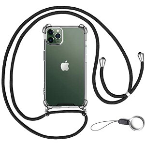 OJBSEN iPhone 11 Pro Max �p �P�[�X �A�C�t�H�� 11�v���}�b�N�X �p �J�o�[�X�g���b�v2��t�����߉\�� �V�����_�[ ������ ��|�� �R�t�� �΂߂��� ���^ ���� PC + �y�� �V���R�� TPU�o���p�[ �J�o�[ 