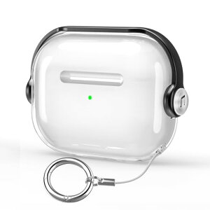 HEIGKOIK AirPods Pro2 �P�[�X �N���A AirPods Pro ��2/1���� �P�[�X 2023/2022/2019 �p TPU �ی�P�[�X ���b�N�t�� LED�� �ϏՌ� �����ق��Ղ�2�P�[�X ���C�����X�[�d�Ή� �J���r�i�t�� �X�^���h�@�\�t�� 
