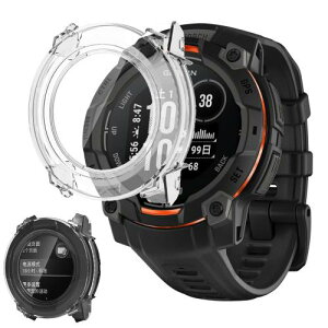 For GARMIN(K[~)Instinct 3 Dual Power/AMOLED 45mm pP[XHVUYAĽ^ KX یJo[ Sʕی KX 9HیtB+PCJo[ ȒP ϏՌ ߗ wh~ (NA)