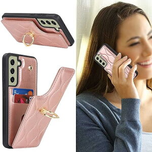 Cavor Galaxy S21 FE 5G �蒠�^ �P�[�X�w�ʃ|�P�b�g�t��Galaxy S21 FE ���z�^�P�[�X Galaxy S21 FE �X�}�z�P�[�X �J�[�h�|�P�b�g Galaxy S21 FE �蒠�^�P�[�X�㉺�JGalaxy S21 FE �g�уP�[�XGalaxy S21 FE case �J�[�h��