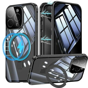iPhone 15 Pro p P[X  MagSafeΉ `h~ ACtH15v KXP[X ̂ 360°Sʕی Uovon X}zP[X ق 15pro tJo[ @\̃X^h JYی 