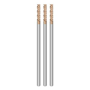 Cleqee スクエア エンドミル 刃径4mm × 刃長16mm × 全長100mm × 軸径4mm3個セット 4枚刃 TiAlNコート 超硬 スクエア エンドミル 加工用カッター 高精度 汎用精密加工