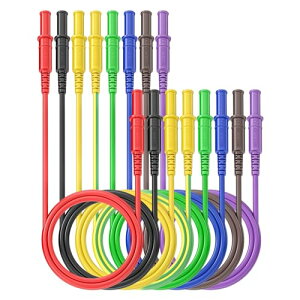 Cleqee 4mm���S�o�i�i�v���O �o�i�i�v���O�e�X�g���[�h 8PCS�V���R���P�[�u�����C���[ 3.3ft/1m �}���`���[�^�[�d�C�e�X�g�p 1000V/15A