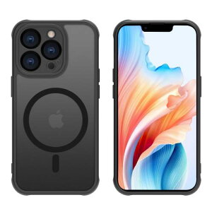 iPhone 13 Pro Max �P�[�X ������ pc �ϏՌ� Magsafe�Ή� �}�b�g�� �y�� ���^ �ČRMIL�K�i �X�g���b�v�z�[���t�� ���C�����X�[�d�Ή� �X�}�z�J�o�[ EUMADOVE (�u���b�N, iPhone 13 Pro Max)