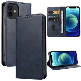 iphone 12 ケース 手帳型 携帯カバー レザー 耐衝撃 耐摩擦 軽量 着脱しやすい 全面保護 手触りが良い マグネット式 カード収納 スタンド機能 人気 上質 6.1インチ対応 EUMADOVE (ディープオーシャンブルー, iPhone 12)