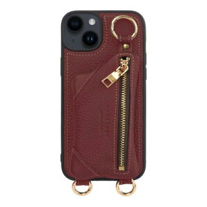 [HANATORA] iPhone 15Plus �P�[�X �V�����_�[ �{�v �t�@�X�i�[ �X�}�z�V�����_�[ �J�o�[ �J�[�h ���[ ���K���� ���b�h BPCJP-15Plus-Red