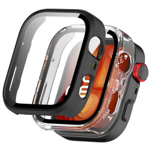 2�Z�b�gFor HUAWEI WATCH FIT 4 ��p�P�[�XHVUYAL��̌^ �����K���X �ی�J�o�[ �S�ʕی� �����K���X��� 9H�ی�t�B����+PC�J�o�[ �����ȒP �ϏՌ� �����ߗ� �w��h�~ (�u���b�N+�N���A)