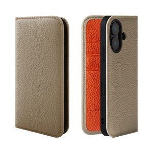 HANATORA iPhone16 �P�[�X �蒠�^ �{�v �X�}�z�P�[�X �X�}�z �X�^���h �R�[�h�z���_�[ �t�� �V�������N�J�[�t���U�[ �M�t�g �}�O�l�b�g�Ȃ� �O���[�W�� + �I�����W PH-16-Grege-OG �M�t�g �a�����M�t�g