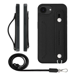HANATORA iPhone16e �P�[�X �{�v �ϏՌ� �w�ʃx���g �X�g���b�v�����O �X�}�z�P�[�X �X�}�z �X�^���h�@�\ �l�b�N�X�g���b�v �t�� �J�[�h�|�P�b�g �V�������N���U�[ �M�t�g �u���b�N CGHGZ-16e-Black
